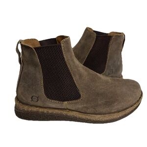 BORN Brody NWOB Mens Size 8.5/40 Taupe Distressed Chelsea Suede Boots